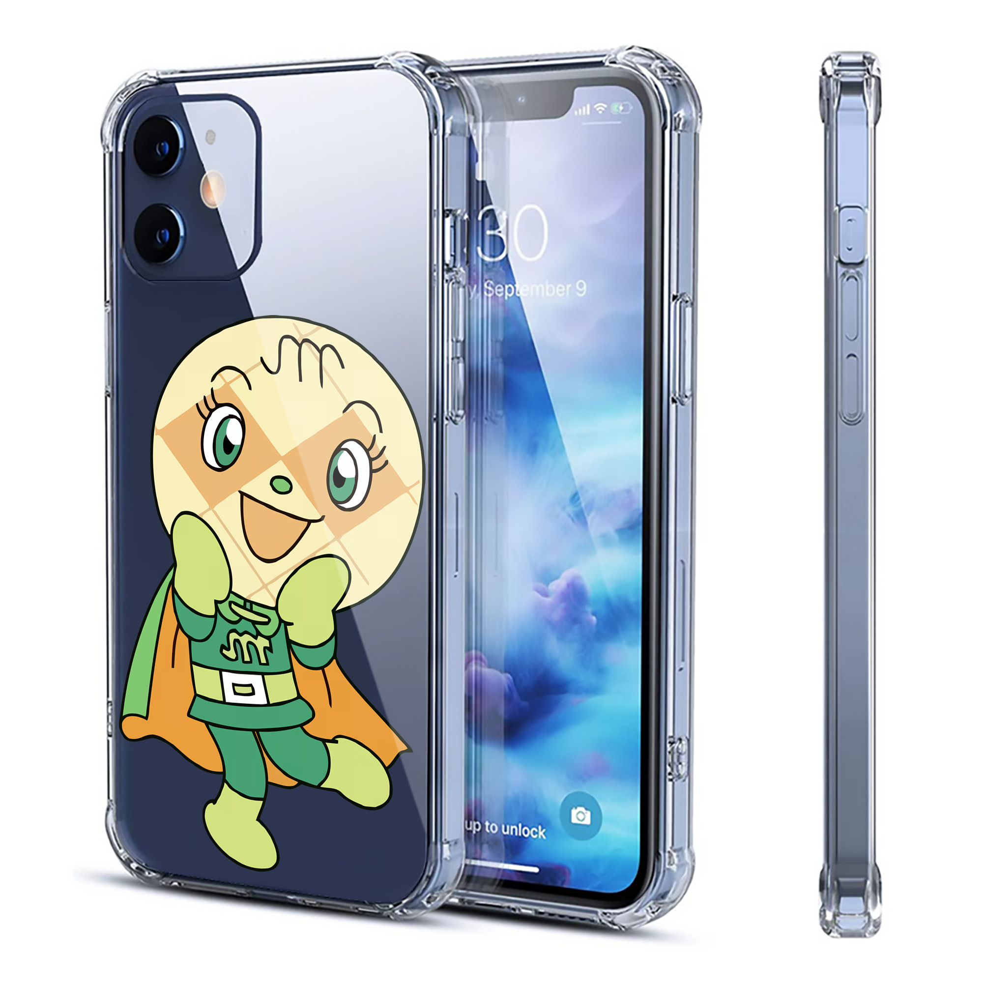 （画像用） アンパンマン Anpanman 【iPhone 12シリーズ対応】透明スマホケース（クリアソフトケース）